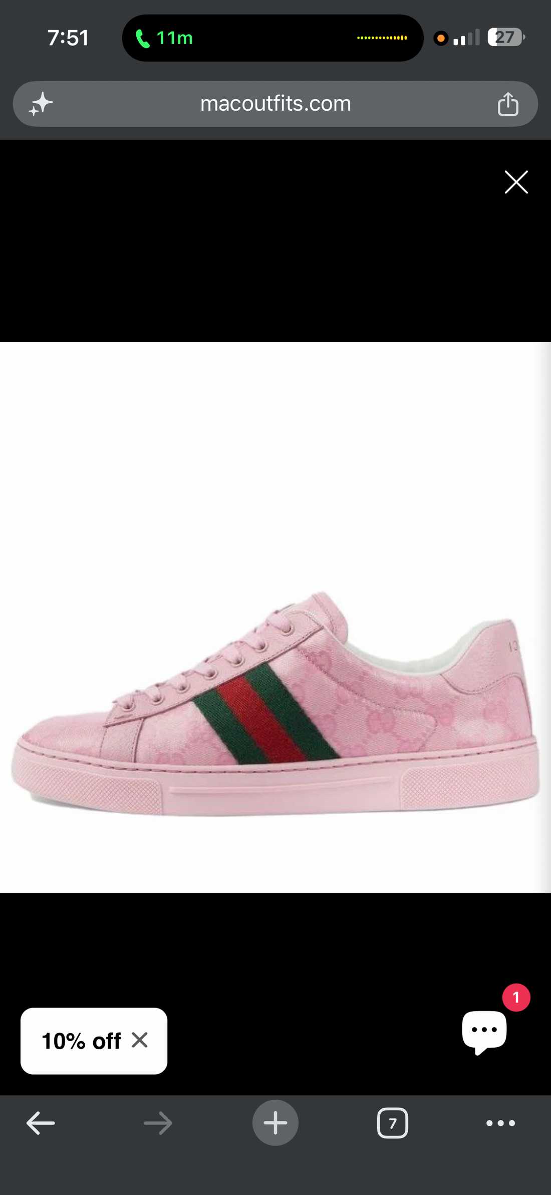 WMNS) Gucci Ace sneaker with Web 'Pink