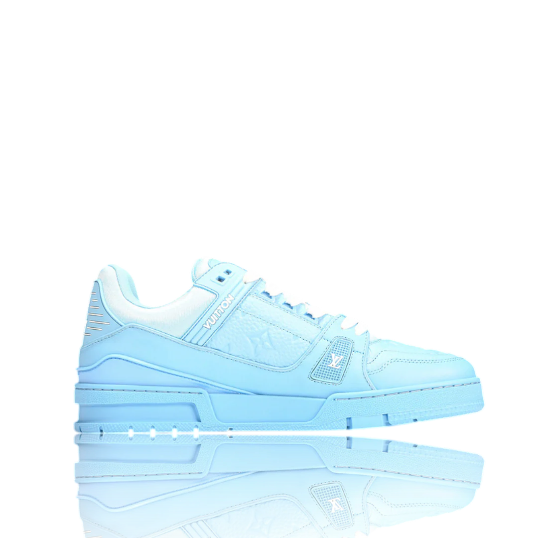 LOUIS VUITTОП TRAINER LOW 'MONOGRAM BLUE EMBOSSED'