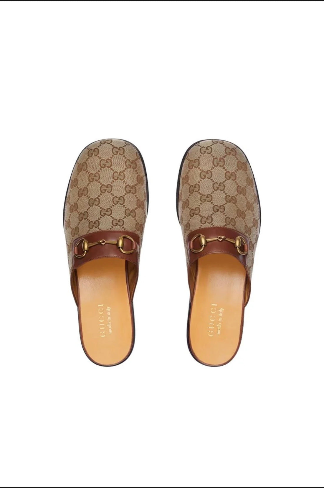 Gucci 719749 FAAOU 9768 Beige & Ebony Fabric / Calf-Skin Leather GG Jarkata Sandals (GGM1744)