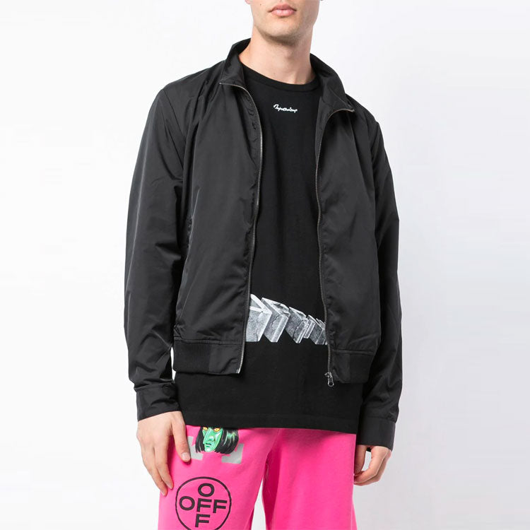 Off-White 3D Printing Cotton Short Sleeve Black OMAA027R191850041088