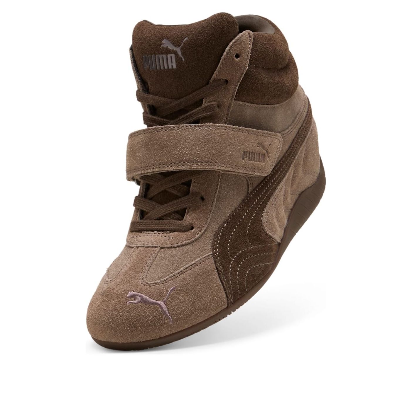 (WMNS) PUMA x Alexander McQueen Speedcat Mid Wedge 'Brown' 407878-01