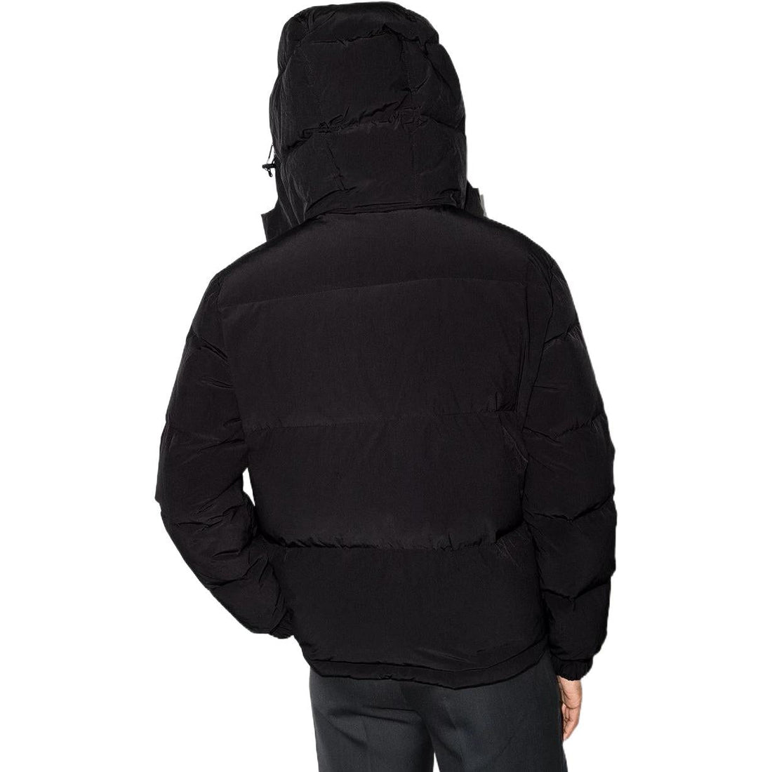 Men's Off-White FW22 Alphabet Zipper Hooded With Down Feather Jacket Black OMED040C99FAB0011020
