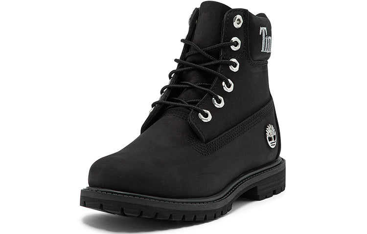 (WMNS) Timberland 6 Inch Premium Waterproof Boots 'Black Nubuck with Silver Logo' A5TYUW