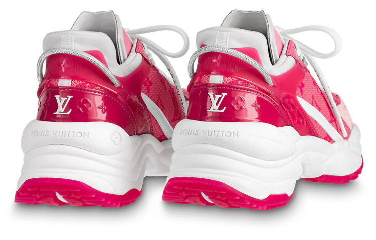 (WMNS) LOUIS VUITTON Run 55 Sneakers 'Hot Pink Monogram' 1AB3C8