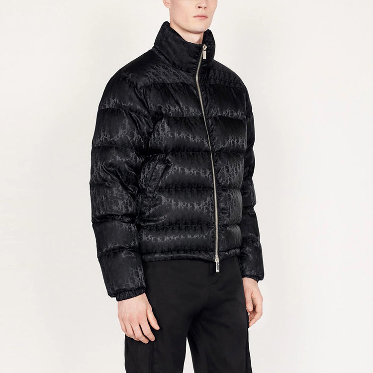 DIOR Oblique Down Jacket 'Black Nylon Jacquard' 943C449A4462-C989