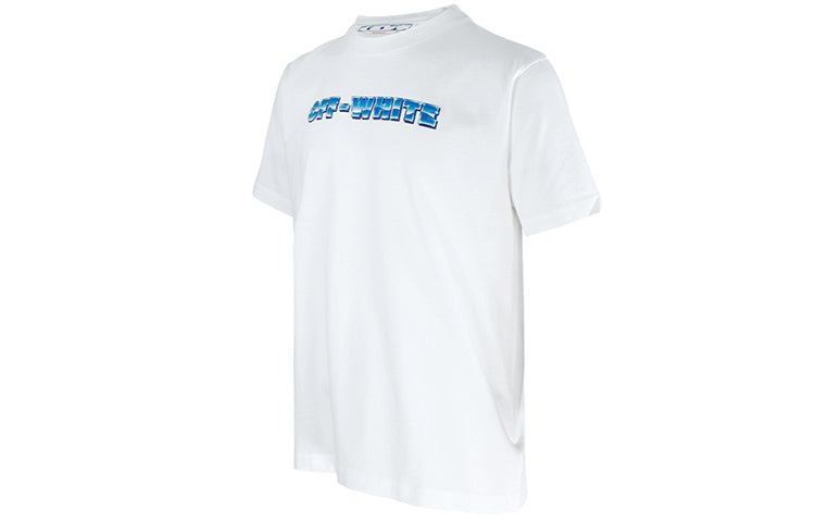 Off-White SS22 Logo Printing Arrow Short Sleeve White OMAA027S22JER0190139