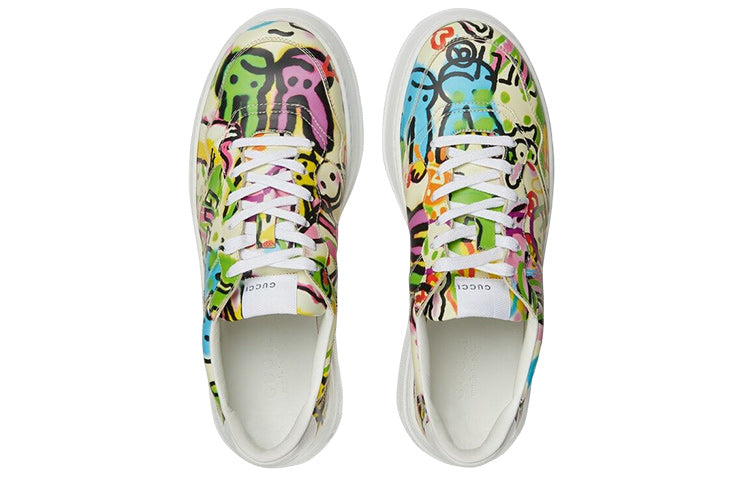 (WMNS) Gucci Chunky B GG Graffiti Print Sneakers 'White Multi' 727832-AABKS-9250