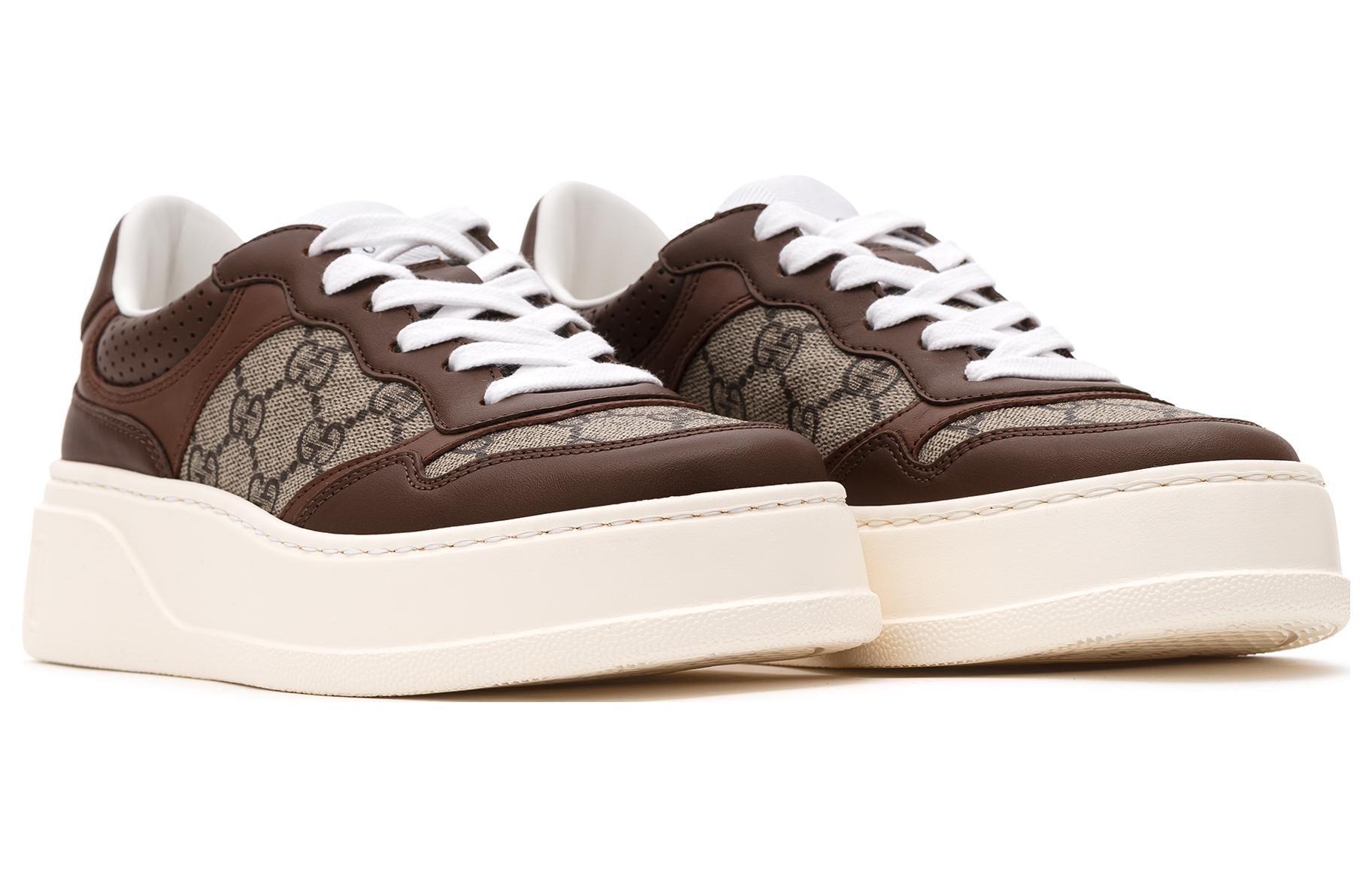 (WMNS) Gucci Leather GG Sneaker 'Light Brown' 670408-UPGA0-2348