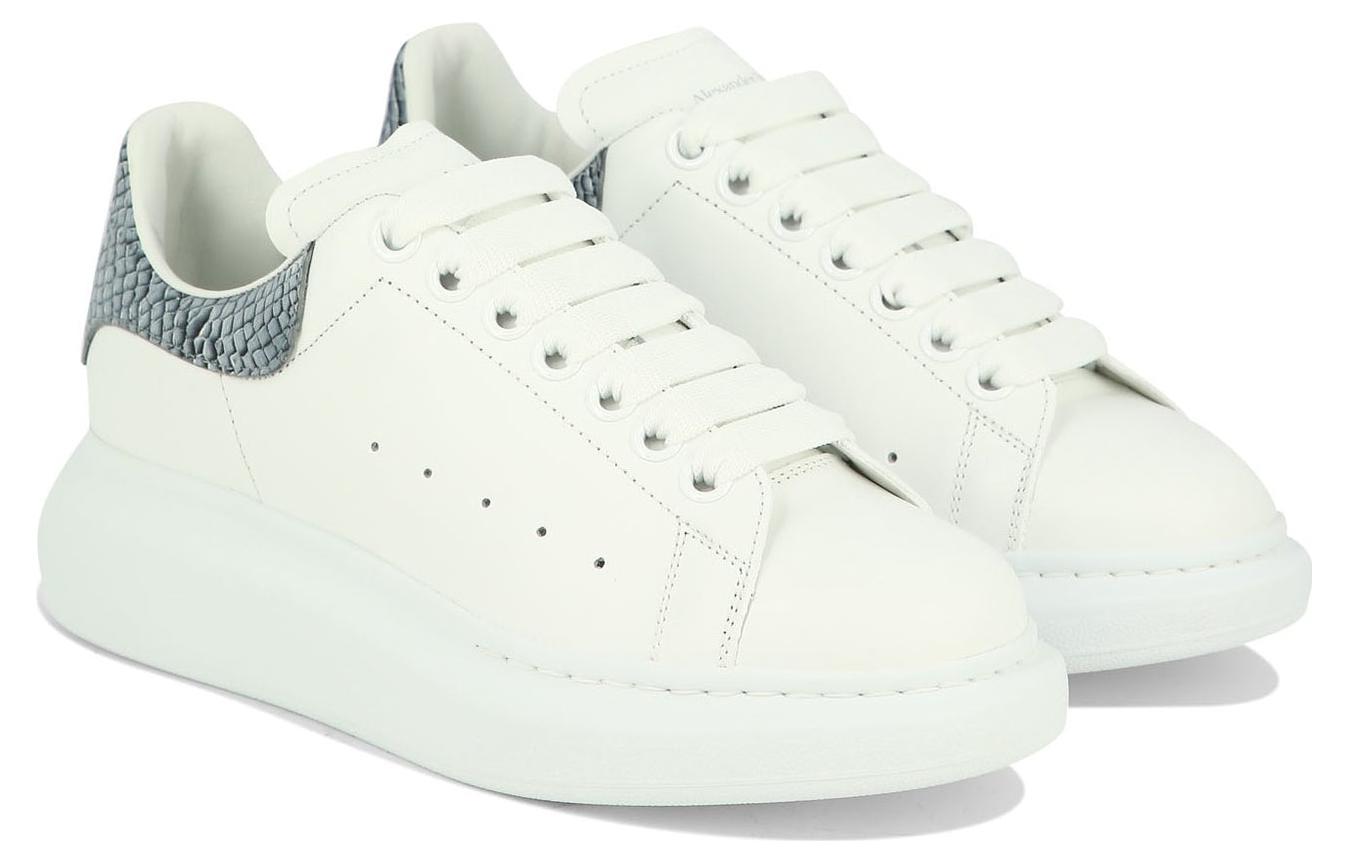 (WMNS) Alexander McQueen Oversized Shoes 'White Ice Snake' 718139WIE838857