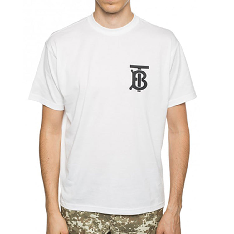 Burberry MENS Logo-Printed Exclusive Logo Loose Short Sleeve White 8017485