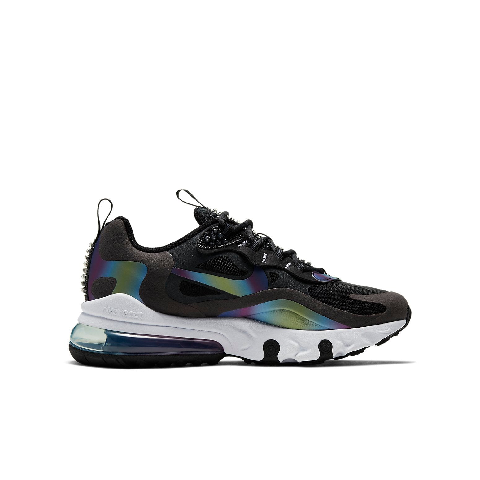 (GS) Nike Air Max 270 React 'Dark Smoke Grey Iridescent' CT9633-001