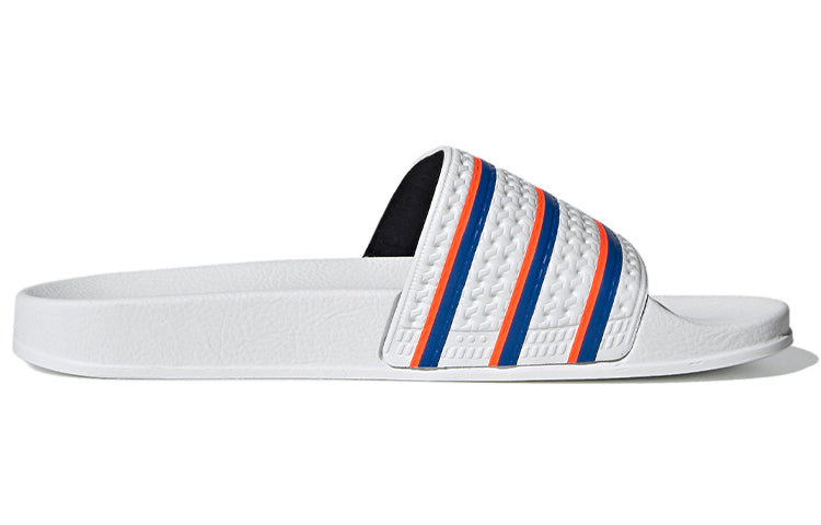 adidas Adilette Slides 'White Blue Solar Red' FU9888