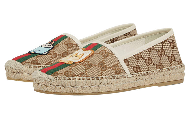 (WMNS) Gucci x Pikarar Appliqu GG Shoes 'Beige' 737513-FABOS-9743