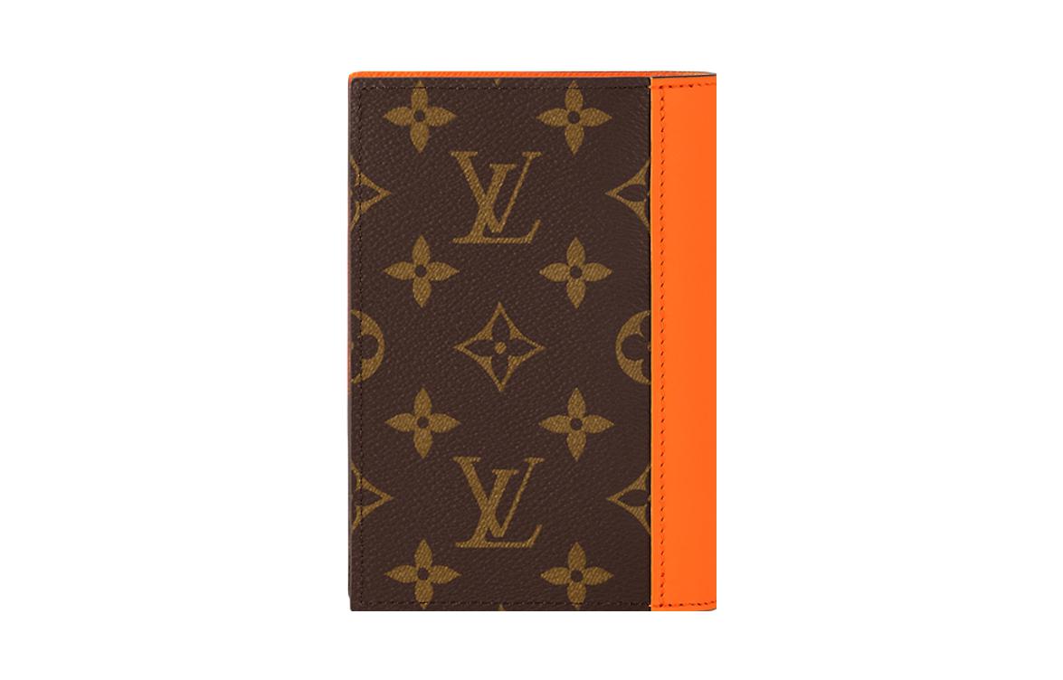 LOUIS VUITTON Passport Cover Monogram Macassar Canvas 'Orange' M82863