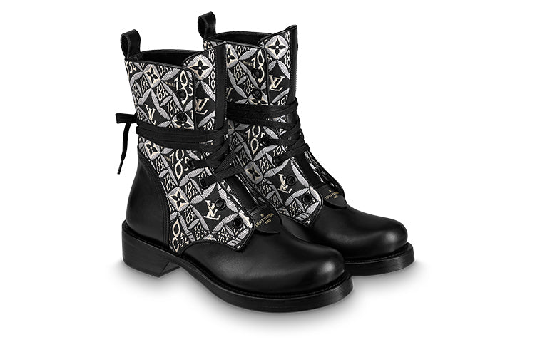 (WMNS) LOUIS VUITTON Metropolis Boots 'Black White Monogram' 1A8DEY