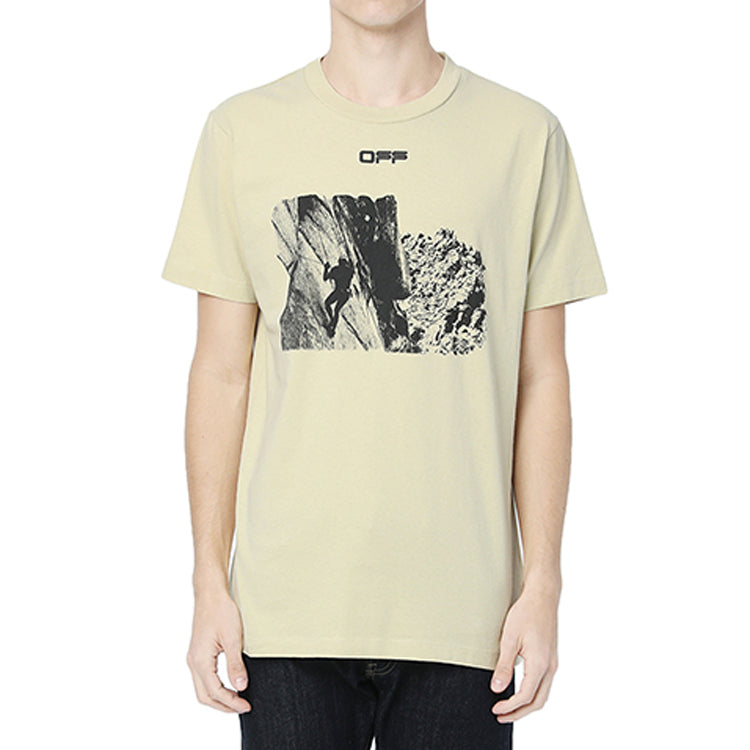 Men's Off-White C/O VIRGIL ABLOH Arrow Short Sleeve Version Creamy White T-Shirt OMAA027S201850156110