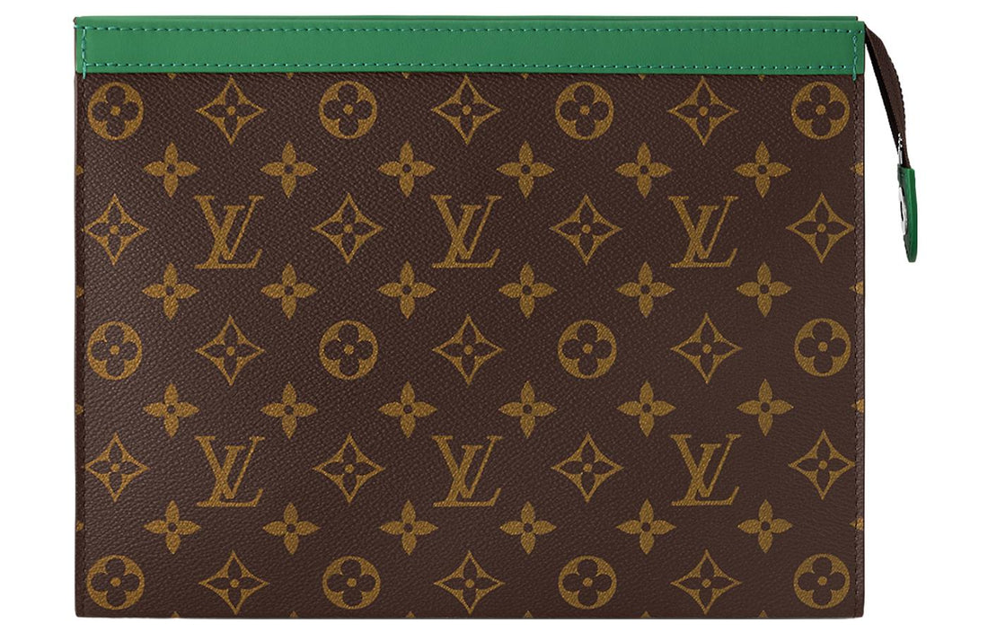 LOUIS VUITTON Pochette Voyage MM Monogram Macassar Canvas 'Green' M82854