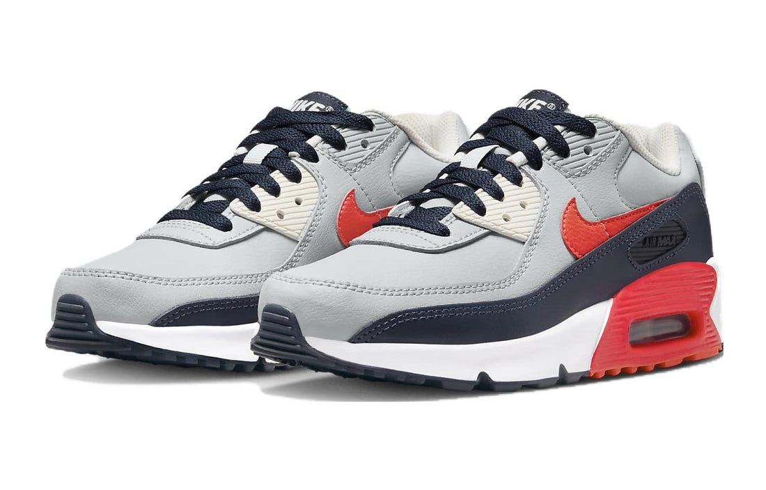 (GS) Nike Air Max 90 LTR 'Light Smoke Bright Crimson' CD6864-021