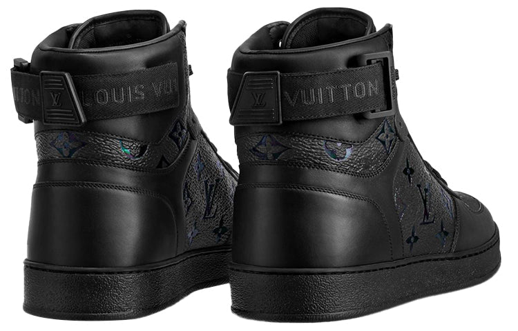 LOUIS VUITTON Rivoli Ankle Sneakers 'Black with Multi-color Monogram' 1A7W8I