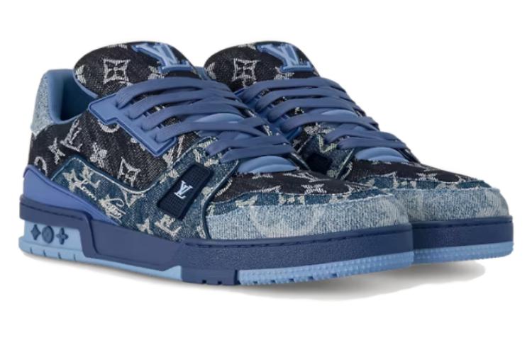 LOUIS VUITTON LV Trainers 'Blue Black Denim Monogram' 1AC4YT