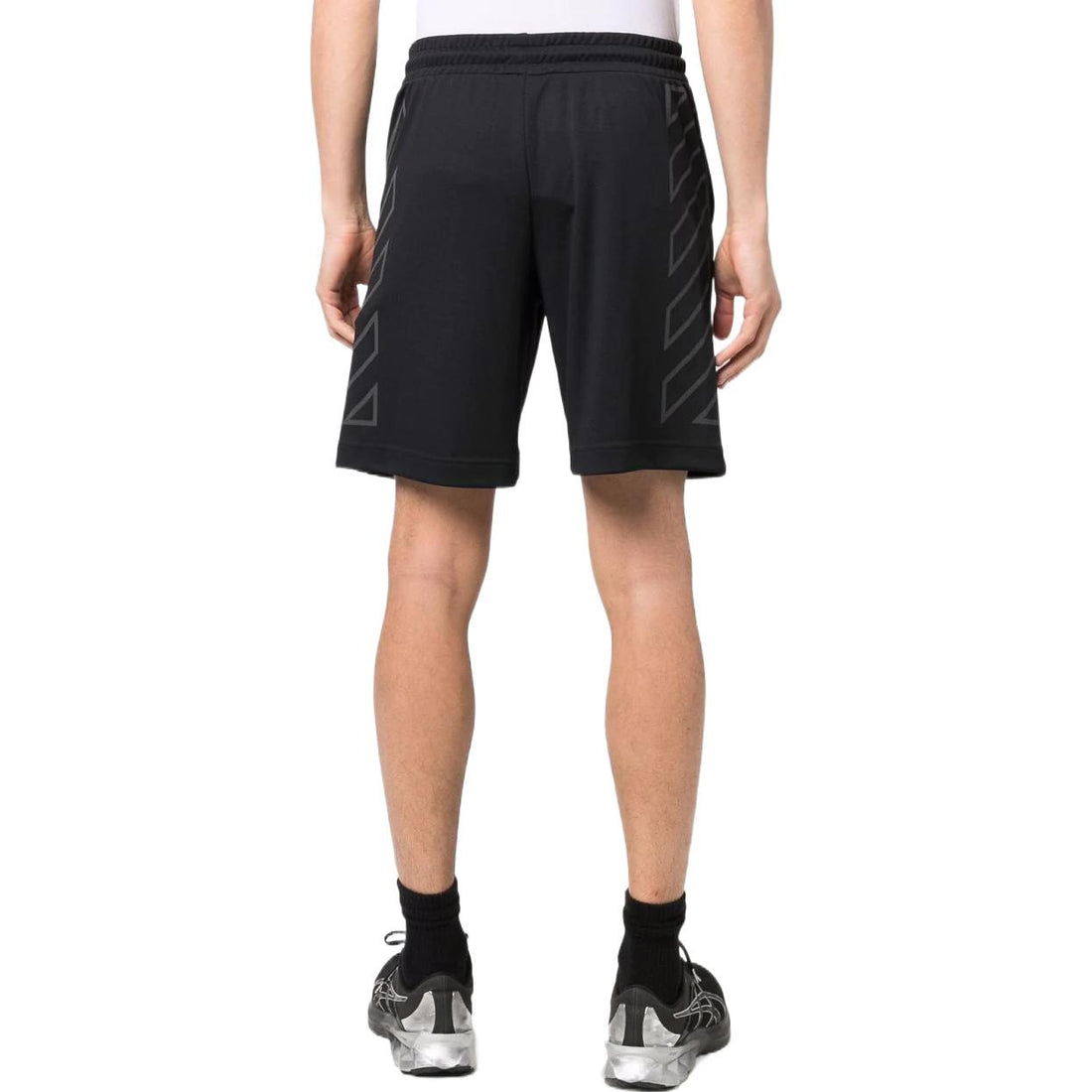 Off-White SS22 Logo Printing Shorts Ordinary Version Black OMVH023C99FAB0011001