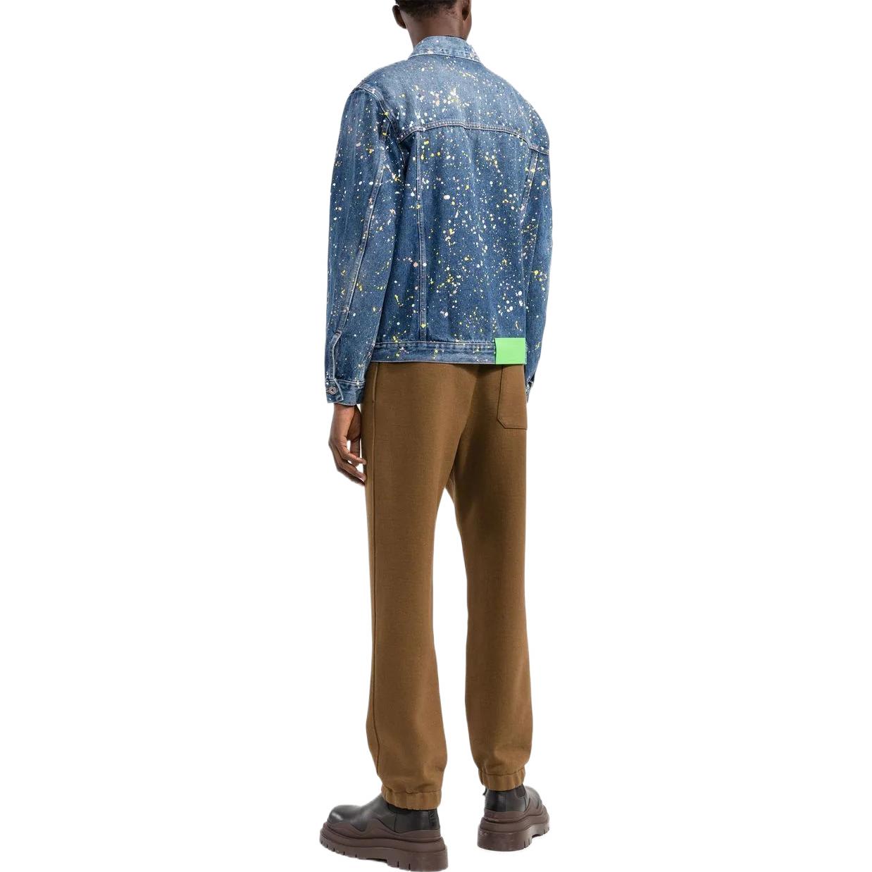 Off-White Paint Skate Denim Jacket 'Blue' OMYE077F22DEN0034000