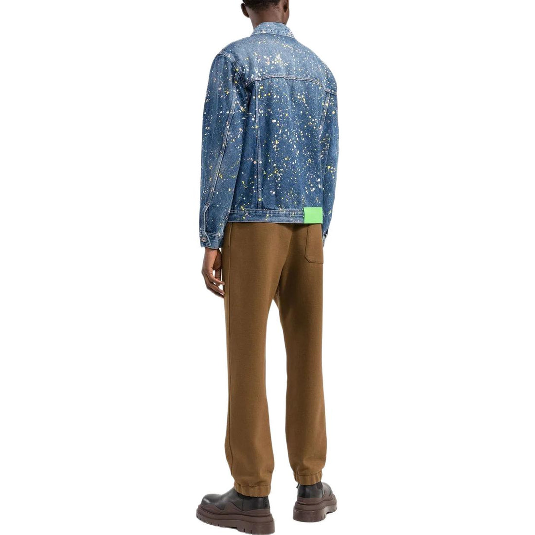 Off-White Paint Skate Denim Jacket 'Blue' OMYE077F22DEN0034000