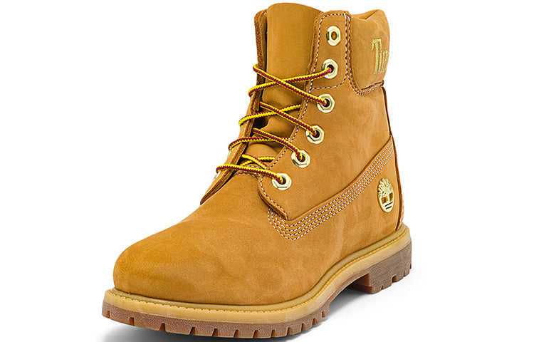 (WMNS) Timberland 6 Inch Premium Waterproof Boots 'Wheat Nubuck with Gold Logo' A5TY7231