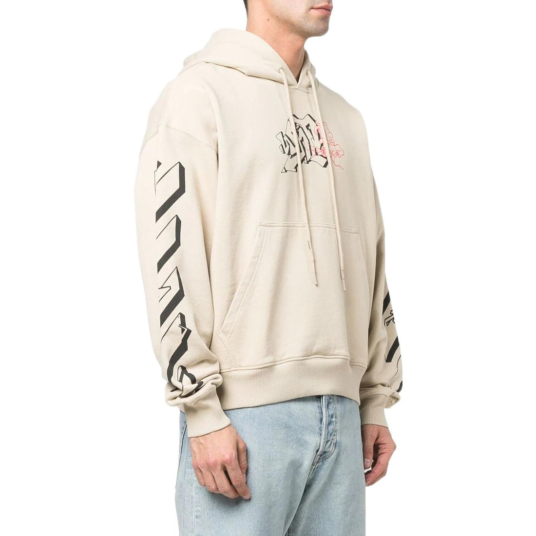 Men's Off-White SS22 Stripe Arrow Beige OMBB085S22FLE0101710
