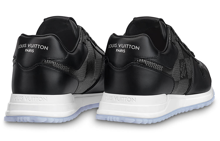 LOUIS VUITTON Run Away Sneakers 'Black with White Plaid' 1AANN3