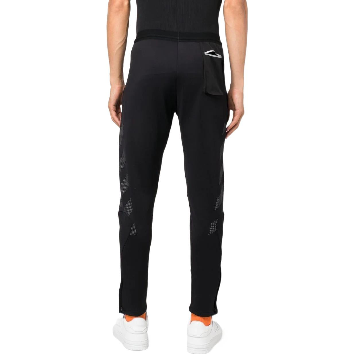 Men's Off-White SS22 Solid Color Logo Printing Straight Sports Pants/Trousers/Joggers Black OMVG020C99FAB0011001