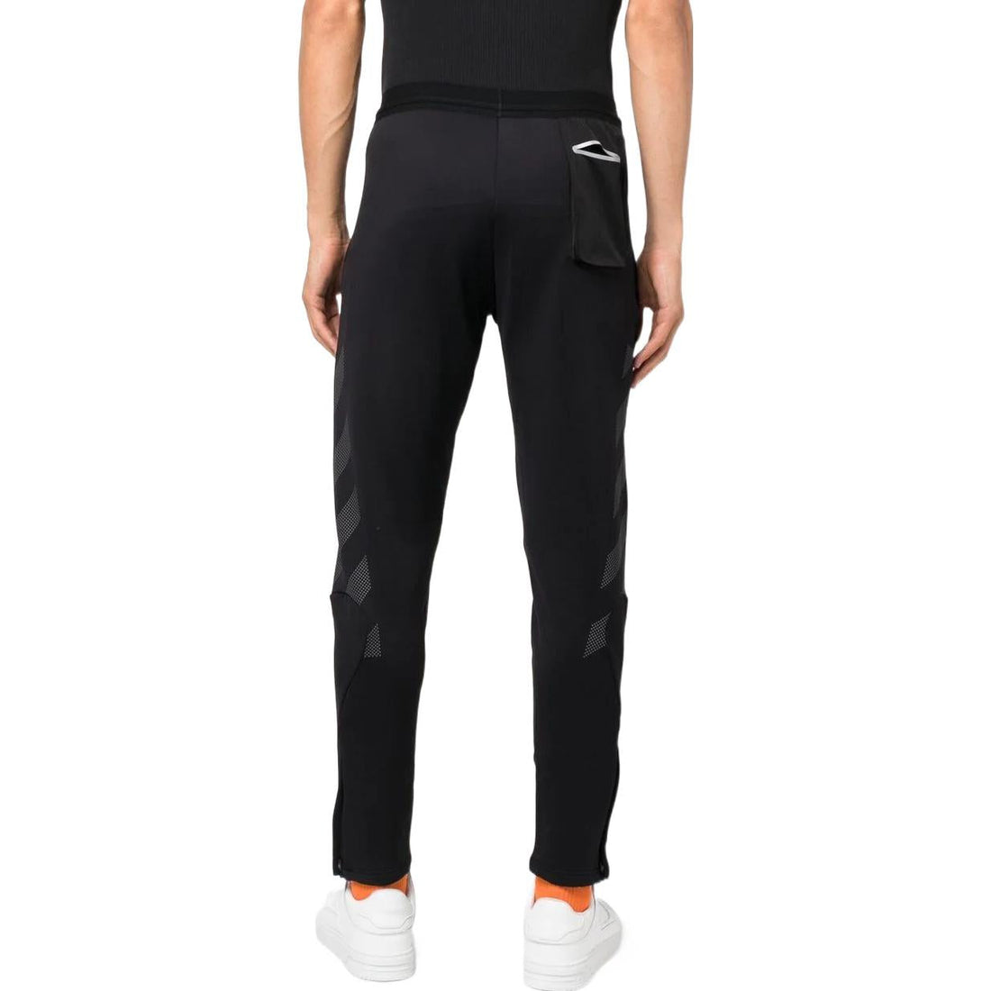 Men's Off-White SS22 Solid Color Logo Printing Straight Sports Pants/Trousers/Joggers Black OMVG020C99FAB0011001