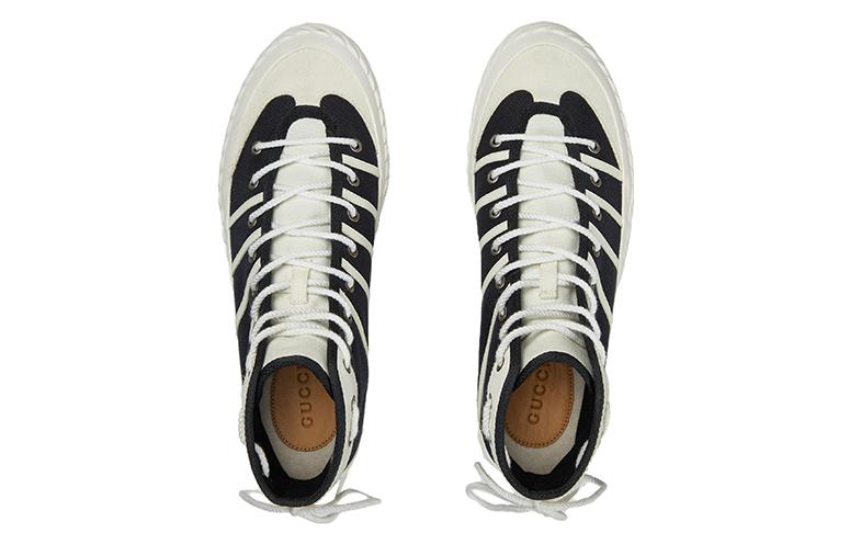 Gucci GG Tortuga High Sneakers 'Black White' 741893-FABJU-1297