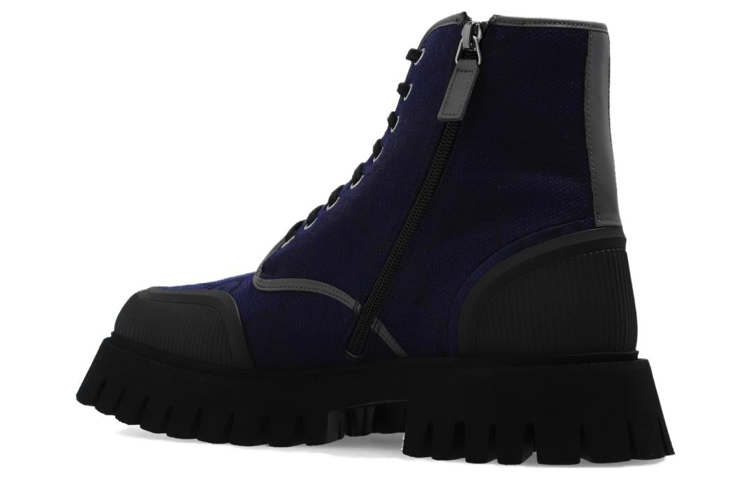 Gucci Maxi GG Lace Up Sneakers 'Navy' 699970-UKOF0-4549