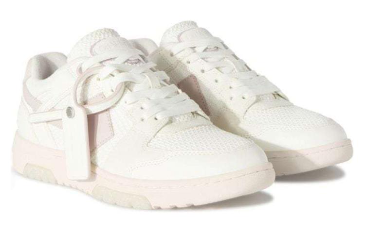 (WMNS) Off-White Slim Out Of Office Leather Sneakers 'White Pink' OWIA276S24LEA0010136