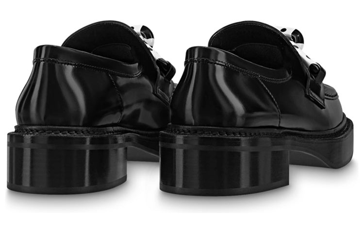 (WMNS) LOUIS VUITTON x YK Academy Loafers 'Black with White' 1AB9JW