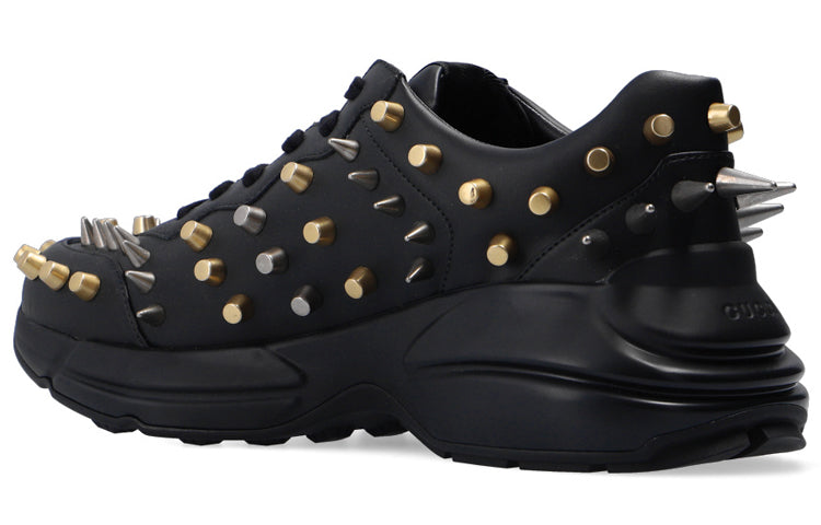 Gucci Rhyton Studded Low Top Sneakers 'Black Gold' 659186-2SH10-1000