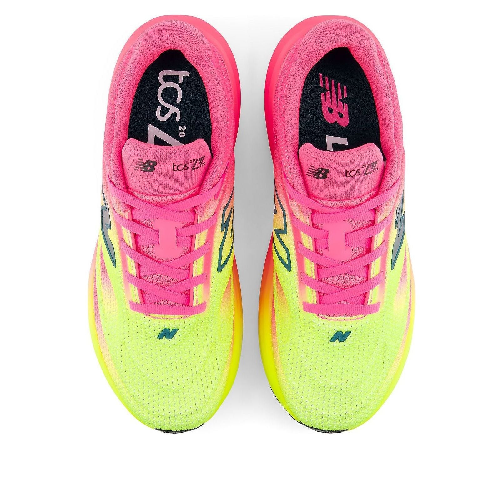 (WMNS) New Balance TCS London Marathon 1080v15 'Pink Heat Alkaline Green' W1080940