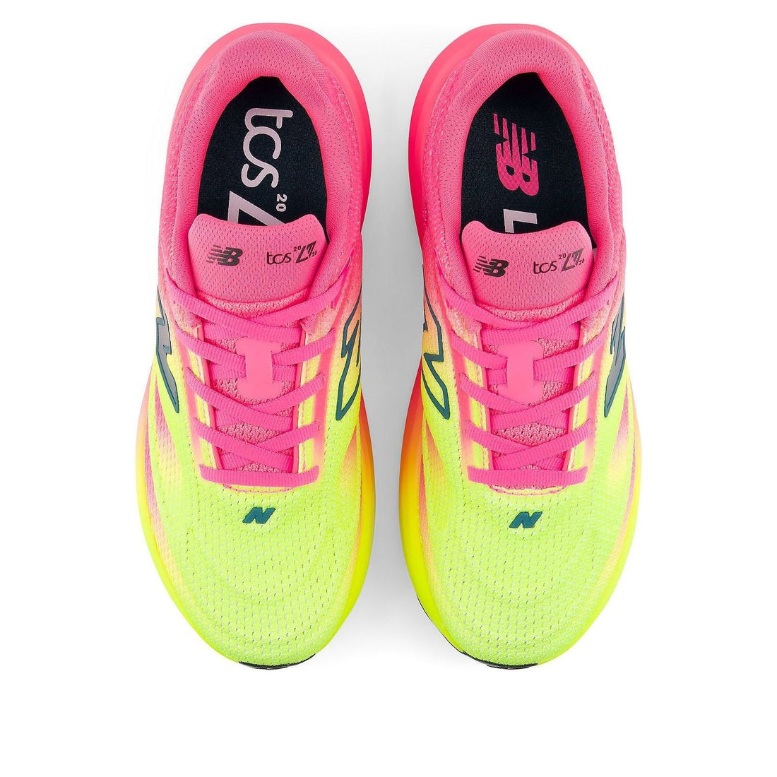 (WMNS) New Balance TCS London Marathon 1080v15 'Pink Heat Alkaline Green' W1080940