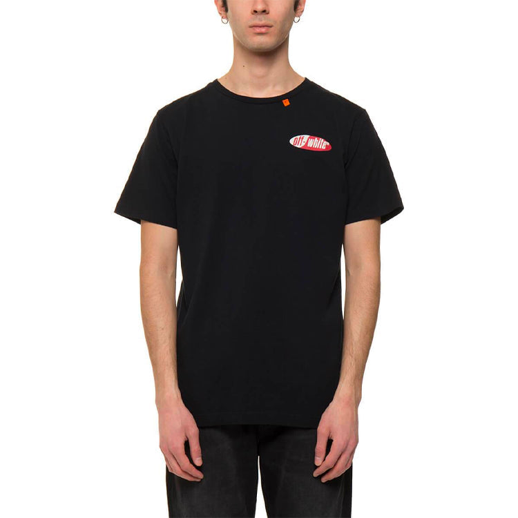 Off-White Back Arrow Printing Short Sleeve Black OMAA027S191850061020