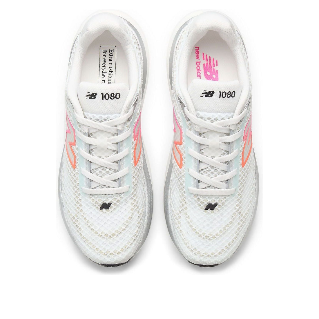 (WMNS) New Balance 1080v15 Breathe 'White Pink Heat Tangerine' W10809PJ