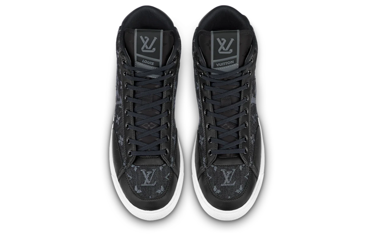 LOUIS VUITTON LV Charlie Ankle Sneakers 'Black Monogram' 1AARCE
