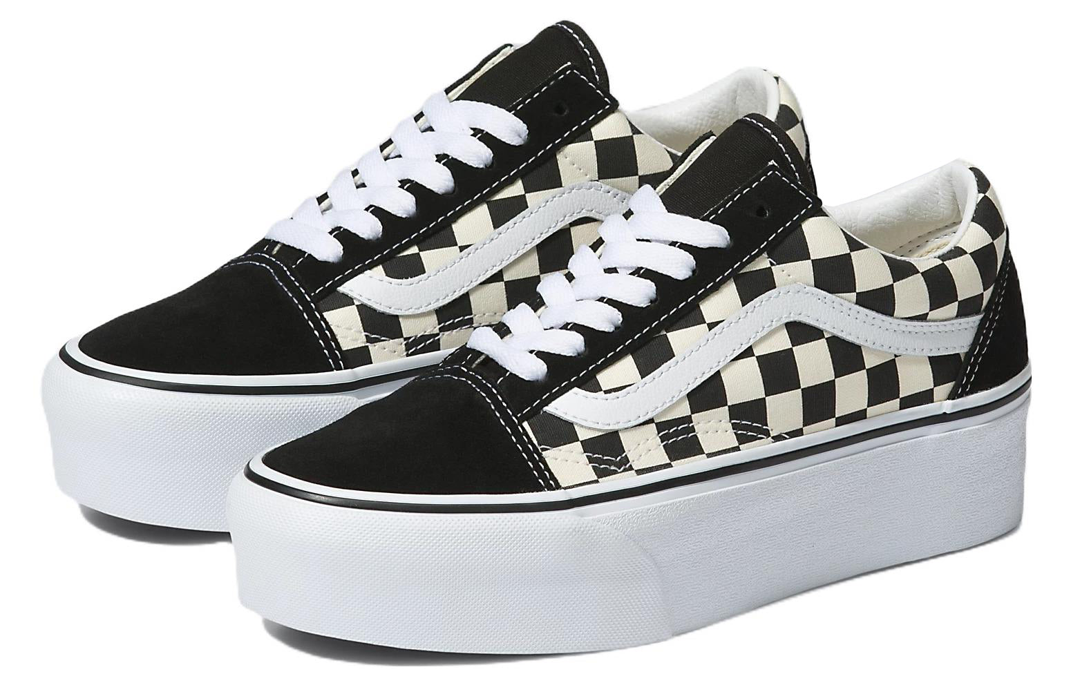 Vans Old Skool Stackform Checkerboard 'Black White' VN0A7Q5MTYQ