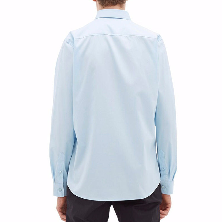 Men's Burberry Stripe Adornment Cotton Blue Shirt 80154351