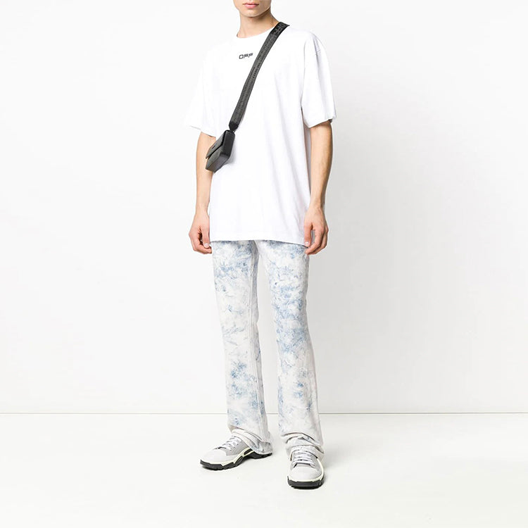 Off-White SS20 Wavy Line White Short Sleeve Oversize OMAA038R201850040110