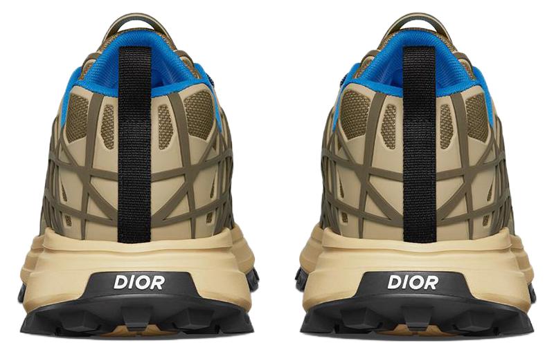 DIOR B31 Runner Sneaker Brown Technical Mesh and Khaki 3SN297ZUV_H167
