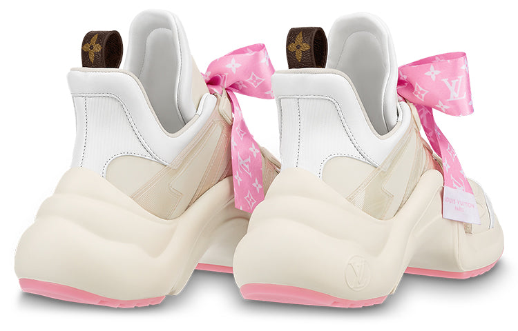 (WMNS) LOUIS VUITTON Archlight 1.0 Sneakers 'Beige with Pink Monogram Ribbon' 1ABB68