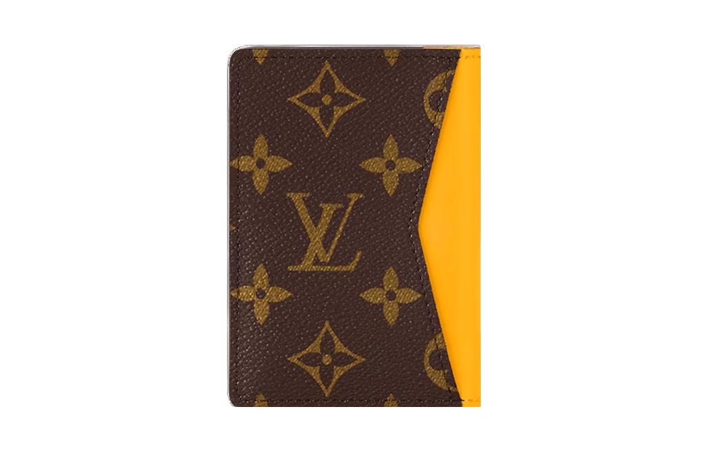 LOUIS VUITTON Pocket Organizer Monogram Macassar Canvas 'Jaune Mat' M82955