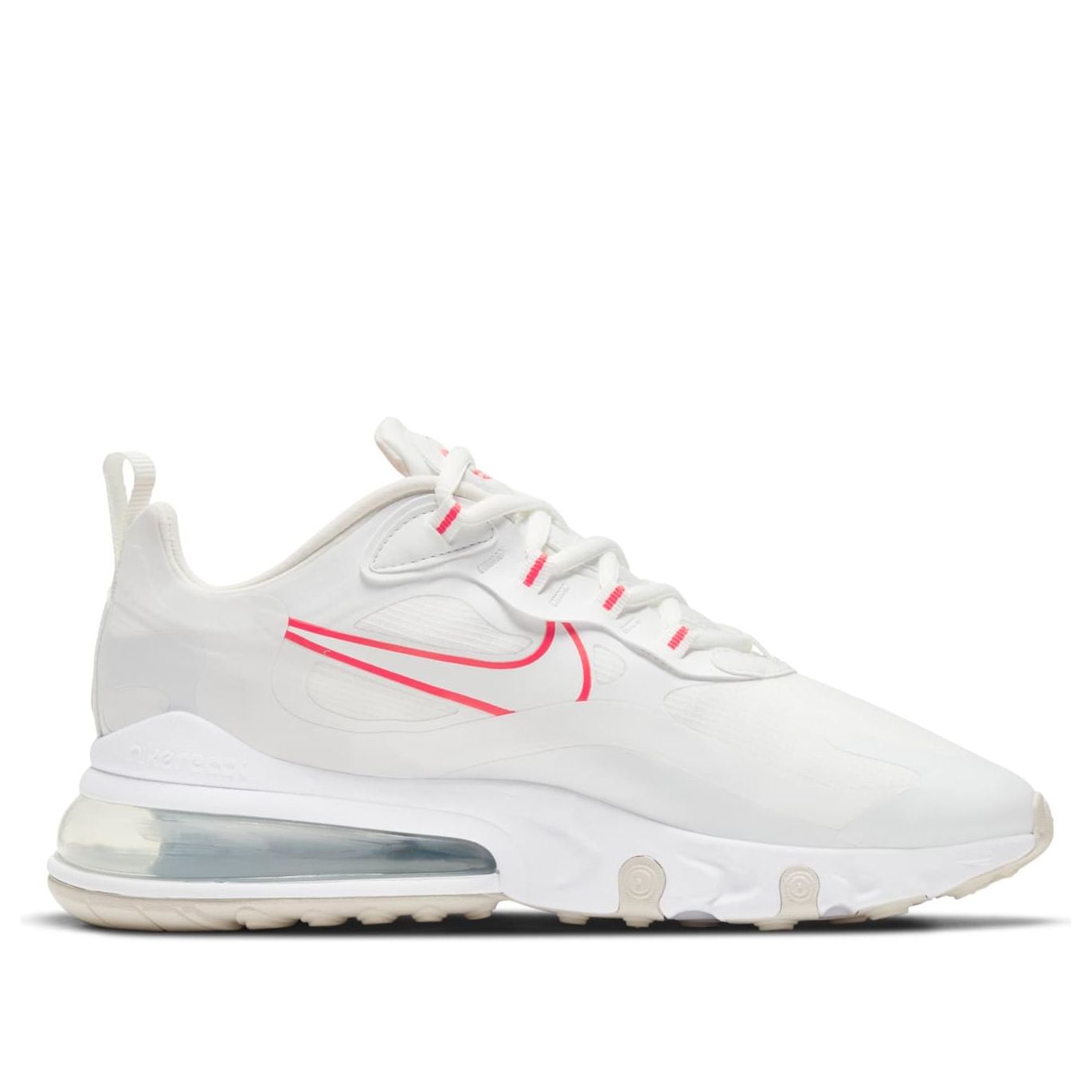 (WMNS) Nike Air Max 270 React 'Summit White Siren Red' CV8818-101