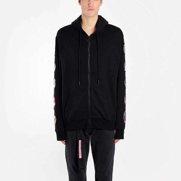 Off-White Mens Medal Back Arrows Sketch Cotton Zipper Normal Fit OMBB030S180030081000